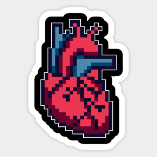 Pixel Realistic Heart Sticker